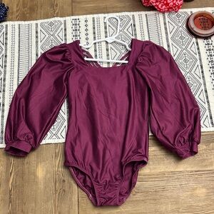 Kids Burgundy Leotard
